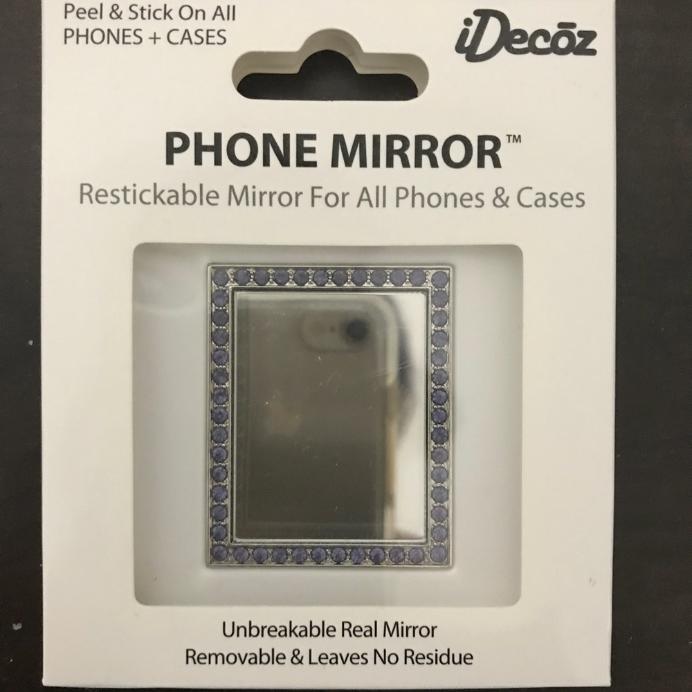 Stick on mirror for phone case